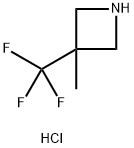 Azetidine, 3-methyl-3-(trifluoromethyl)-, hydrochloride (1:1) Struktur