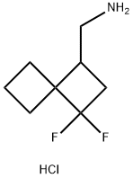 Spiro[3.3]heptane-1-methanamine, 3,3-difluoro-, hydrochloride (1:1) Struktur