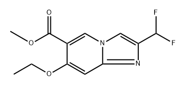 Methyl 2-(difluoromethyl)-7-ethoxyimidazo[1,2-a]pyridine-6-carboxylate Struktur