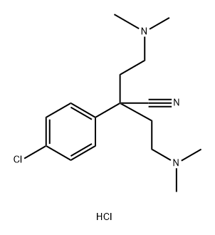 Benzeneacetonitrile, 4-chloro-α,α-bis[2-(dimethylamino)ethyl]-, hydrochloride (1:2) Struktur