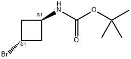 tert-butyl trans-N-(3-bromocyclobutyl)carbamate Struktur