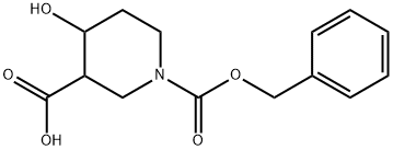 1-(Phenylmethyl) 4-hydroxy-1,3-piperidinedicarboxylate Struktur