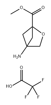 2-Oxabicyclo[2.1.1]hexane-1-carboxylic acid, 4-amino-, methyl ester, 2,2,2-trifluoroacetate (1:1) Struktur