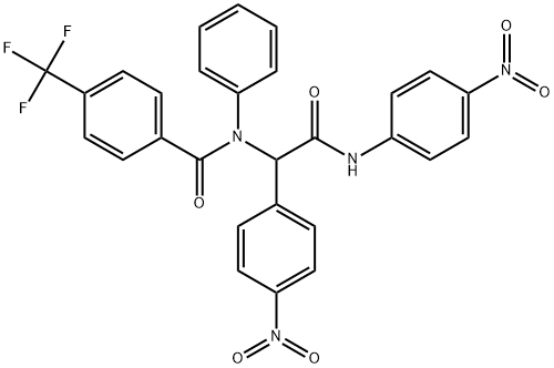 Benzeneacetamide, 4-nitro-N-(4-nitrophenyl)-α-[phenyl[4-(trifluoromethyl)benzoyl]amino]- Struktur