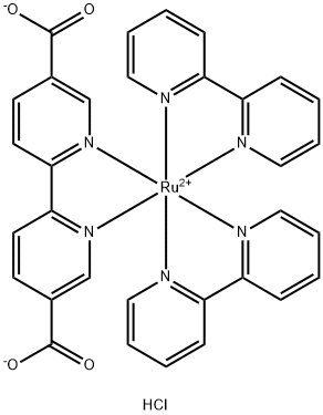 bis(2,2'-bipyridine-κN1,κN1')[[2,2'-bipyridine]-5,5'-dicarboxylato(2-)-κN1,κN1']-, dihydrochloride Struktur