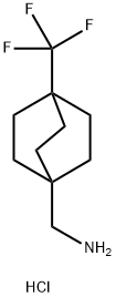 Bicyclo[2.2.2]octane-1-methanamine, 4-(trifluoromethyl)-, hydrochloride (1:1) Struktur