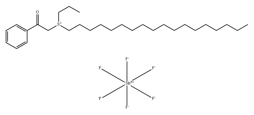 SulfoniuM, octadecyl(2-oxo-2-phenylethyl)propyl-, (OC-6-11)-hexafluoroantiMonate(1-) (9CI) Struktur