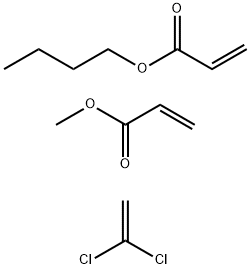 2-Propenoic acid, butyl ester, polymer with 1,1-dichloroethene and methyl 2-propenoate Struktur