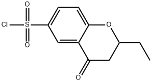 2-ethyl-4-oxochromane-6-sulfonylchloride Struktur