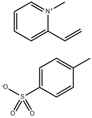 Pyridinium, 2-ethenyl-1-methyl-, salt with 4-methylbenzenesulfonic acid (1:1), homopolymer Struktur