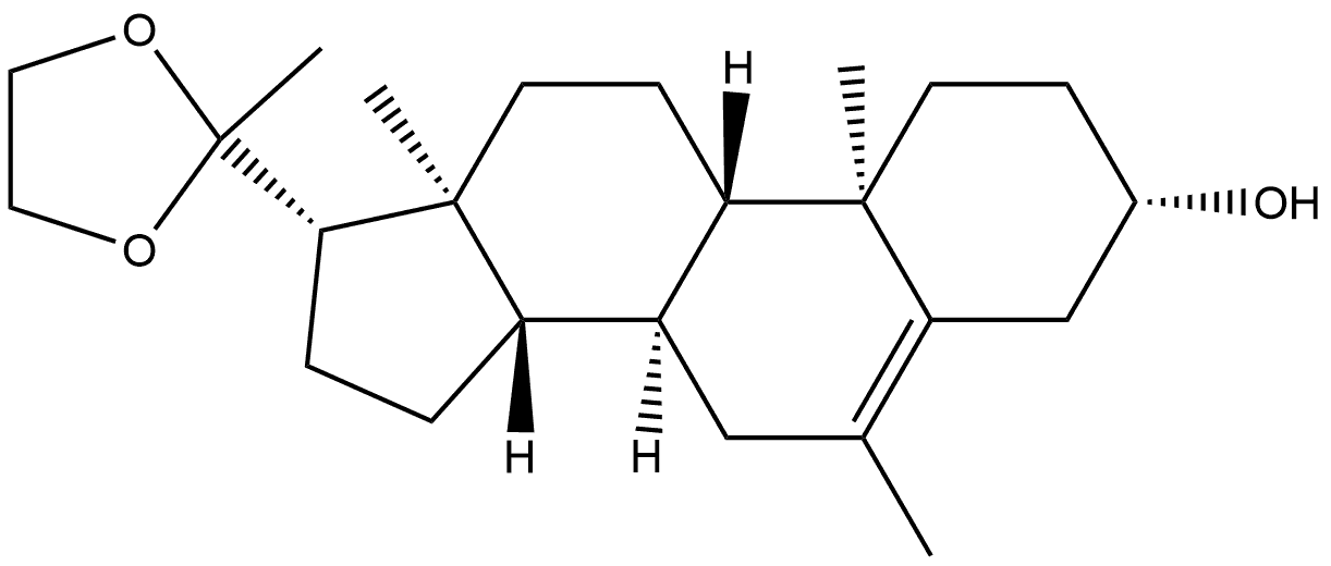 Pregn-5-en-20-one, 3-hydroxy-6-methyl-, cyclic 1,2-ethanediyl acetal, (3β)- (9CI)