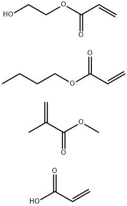 2-Propenoic acid, 2-methyl-, methyl ester, polymer with butyl 2-propenoate, 2-hydroxyethyl 2-propenoate and 2-propenoic acid Struktur