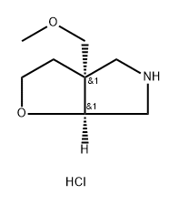 rac-(3aR,6aR)-3a-(methoxymethyl)-hexahydro-2H-
furo[2,3-c]pyrrole hydrochloride Struktur