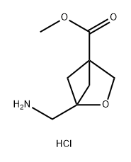 methyl
1-(aminomethyl)-2-oxabicyclo[2.1.1]hexane-4-carb
oxylate hydrochloride Struktur