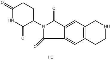 1H-Pyrrolo[3,4-g]isoquinoline-1,3(2H)-dione, 2-(2,6-dioxo-3-piperidinyl)-5,6,7,8-tetrahydro-, hydrochloride (1:1) Struktur