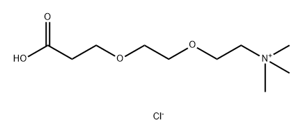 2-(2-(2-Carboxyethoxy)ethoxy)-N,N,N-trimethylethanaminium chloride Struktur