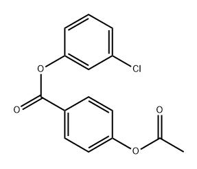 Benzoic acid, p-hydroxy-, m-chlorophenyl ester, acetate, polyesters Struktur