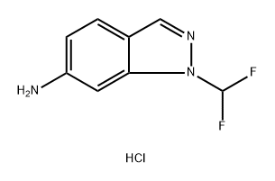 1H-Indazol-6-amine, 1-(difluoromethyl)-, hydrochloride (1:1) Struktur