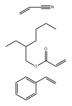 2-Ethylhexyl 2-propenoate polymer with ethenylbenzene and 2-propenenitrile Struktur