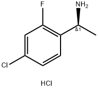 (S)-1-(4-Chloro-2-fluorophenyl)ethan-1-amine hydrochloride Struktur