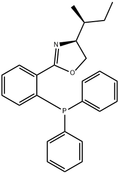 (S)-4-((S)-sec-Butyl)-2-(2-(diphenylphosphino)phenyl)-4,5-dihydrooxazole Struktur