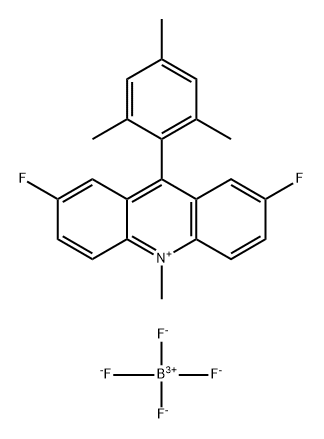 2,7-Difluoro-9-mesityl-10-methylacridin-10-ium tetrafluoroborate Struktur