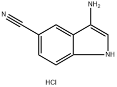 1H-Indole-5-carbonitrile, 3-amino-, hydrochloride (1:1) Struktur