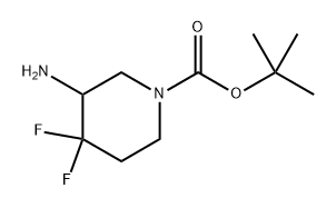 tert-butyl 3-amino-4,4-difluoropiperidine-1-carboxylate Struktur