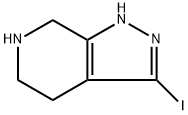 3-iodo-4,5,6,7-tetrahydro-1H-pyrazolo[3,4-c]pyridine Struktur