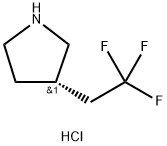 (3S)-3-(2,2,2-trifluoroethyl)pyrrolidine hydrochloride Struktur