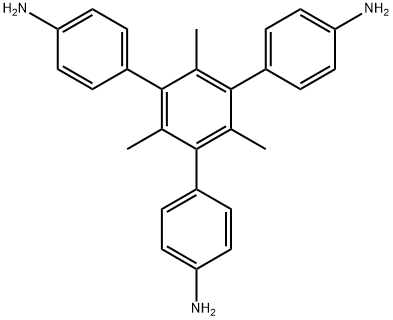 5'-(4-aminophenyl)-2',4',6'-trimethyl-[1,1':3',1''-terphenyl]-4,4''-diamine Struktur