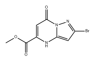 2-bromo-7-oxo-4,7-dihydropyrazolo[1,5-a]pyrimidine-5-carboxylic acid methyl ester Struktur