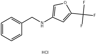 N-benzyl-5-(trifluoromethyl)furan-3-amine hydrochloride Struktur