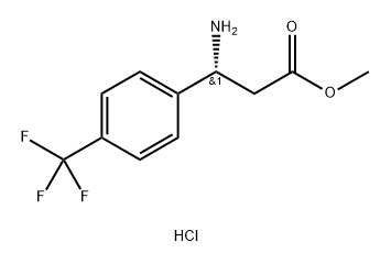 methyl (3R)-3-amino-3-[4-(trifluoromethyl)phenyl]propanoate hydrochloride Struktur