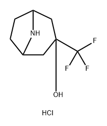 8-Azabicyclo[3.2.1]octan-3-ol, 3-(trifluoromethyl)-, hydrochloride (1:1) Struktur