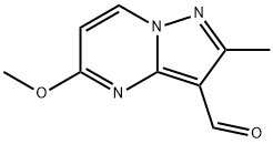 5-methoxy-2-methylpyrazolo[1,5-a]pyrimidine-3-carbaldehyde Struktur