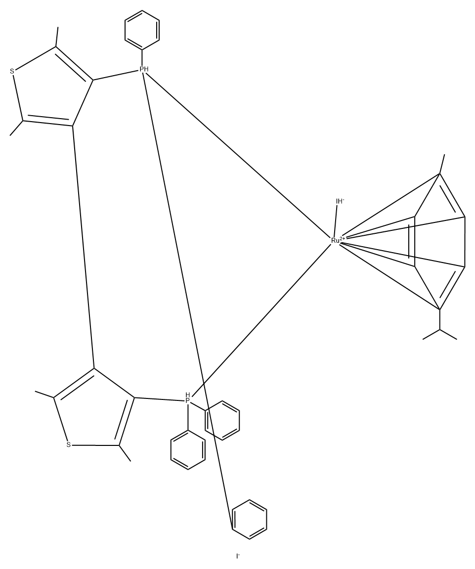 [RUI (-) - TETRAME-BITIOP (P-CYMENE)] Struktur