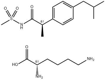 R-(-)-2-(4-ISOBUTYLPHENYL)PROPIONYL METHANSULPHONAMIDE, LYSINE SALT Struktur