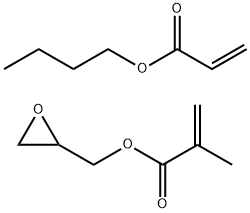 2-Propenoic acid, 2-methyl-, 2-oxiranylmethyl ester, polymer with butyl 2-propenoate Struktur