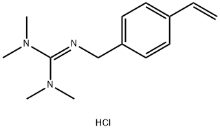 N-[(4-ethenylphenyl)methyl]-N,N,N′,N′-tetramethyl hydrochloride guanidine Struktur