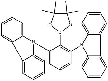 9,9'-(2-(4,4,5,5-TETRAMETHYL-1,3,2-DIOXABOROLAN-2-YL)-1,3-PHENYLENE)BIS(9H-CARBAZOLE) 結(jié)構(gòu)式