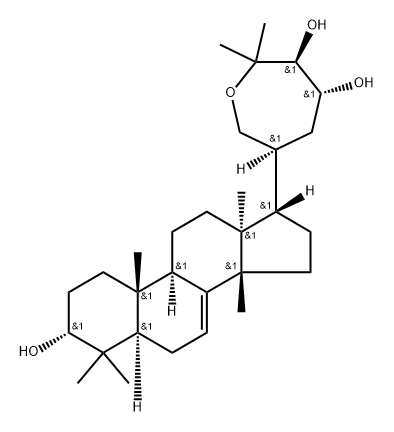 (13α,14β,17α,20S,23R,24S)-21,25-Epoxy-5α-lanost-7-ene-3α,23,24-triol Struktur