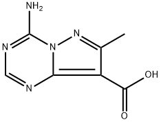 4-amino-7-methylpyrazolo[1,5-a][1,3,5]triazine-8-carboxylic acid Struktur