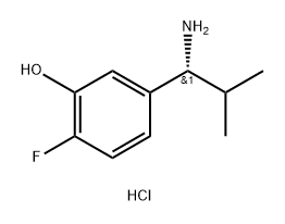 Phenol, 5-[(1R)-1-amino-2-methylpropyl]-2-fluoro-, hydrochloride (1:1) Struktur