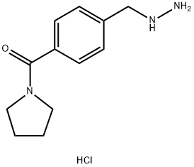 Methanone, [4-(hydrazinylmethyl)phenyl]-1-pyrrolidinyl-, hydrochloride (1:1) Struktur