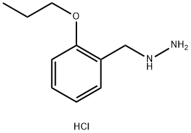 Hydrazine, [(2-propoxyphenyl)methyl]-, hydrochloride (1:1) Struktur