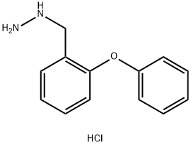 Hydrazine, [(2-phenoxyphenyl)methyl]-, hydrochloride (1:1) Struktur