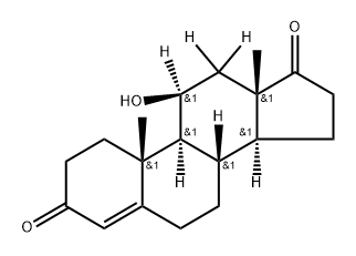 Androst-4-ene-3,17-dione-9,11,12,12-d4, 11-hydroxy-, (11β)- Structure