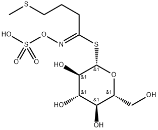 (2R,3R,4S,5R,6S)-3,4,5-trihydroxy-2-(hydroxymethyl)-6-(C-(3-methylsulf anylpropyl)-N-sulfonatooxy-carbonimidoyl)sulfanyl-oxane Struktur