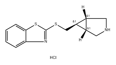 3-Azabicyclo[3.1.0]hexane, 6-[(2-benzothiazolylthio)methyl]-, hydrochloride (1:1), (1α,5α,6α)- Struktur